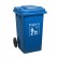 Thùng rác nhựa HPDE 240L màu xanh da trời