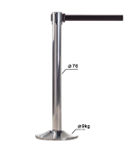 Cột chắn inox đẹp dây căng loại 5m G28-LC